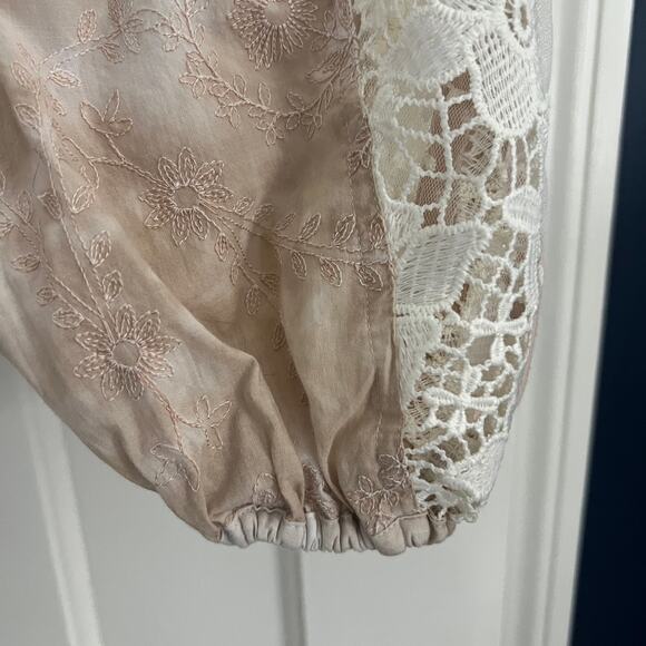 Pilcro Martine Peasant Sleeve Sweater Boho Lace Knit Size M Anthropologie NWT - Picture 6 of 8